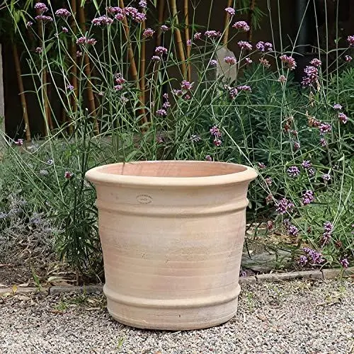 Produktbild: Palatina Keramik | handgefertigter Terracotta Topf Blumenkübel Pflanzgefäß | absolut frostfest/standfest | Übertopf zum Bepflanzen | Innen- und Außenbereich, Canna (50)