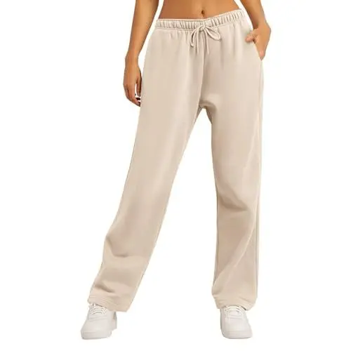Produktbild: Palazzo Hose Damen Joggpants Damen Elegant Schwarze Anzughose Damen Graue Jogginghose Damen Flared Leggings Wide Leg Sweatpants Women Grüne Hose Damen Jogginghose Damen Winter Yoga Breite