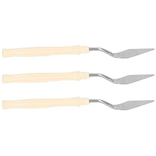 Produktbild: Palettenmesser, Palettenmesser, Holzfarben-Palettenmesser mit 3 Stück für Ölgemälde-Palette