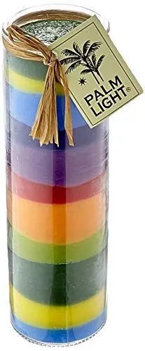 Produktbild: Palm Light Streifenspaß Palmwachs-Kerze, Bunt, 800