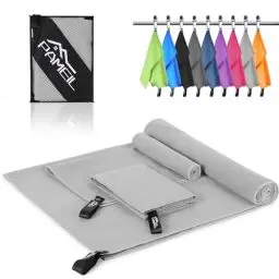 Produktbild: Pameil Fitness Handtuch 3er Set - 160x80cm Groß Badetuch +2 Stück 80x40cm Klein Handtuch - Schnelltrocknend Sporthandtuch Fitnessstudio, Gym Handtücher für Sports, Yoga
