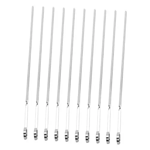 Produktbild: PAMINGONO 10St Grillstab aus Edelstahl Grillwerkzeuge für den Außengrill Grillspieße zum Grillen spieße grillen barbecue skewers schaschlikspieße Grillnadel Spieß aus Edelstahl Silver