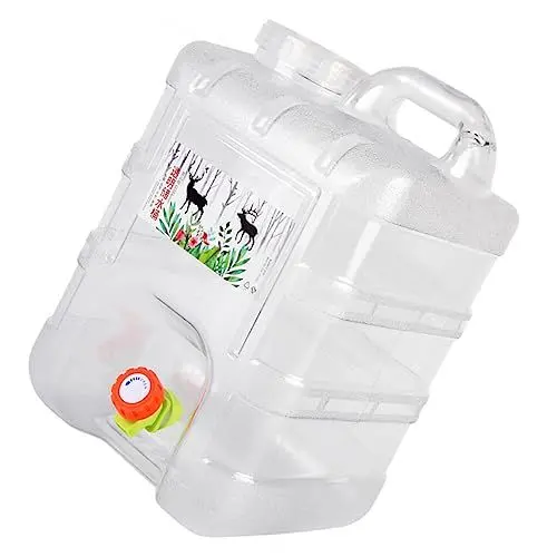 Produktbild: PAMINGONO 1Stk Aufbewahrungseimer für den Außenbereich klare quadratische Wasserflasche Kühltasche für Babyflaschen trinkwasserbehälter trinkwasser behälter Eimer mit Wasserhahn Auto Eimer