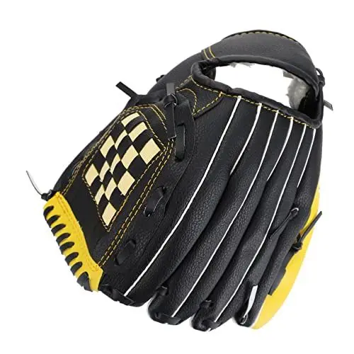 Produktbild: PAMINGONO 1Stk Baseballhandschuh Sport-Softball-Handschuhe Schlaghandschuhe für Erwachsene Baseball Handschuhe Kinder Baseball Handschuhe Erwachsene praktischer Softballhandschuh Pu Black