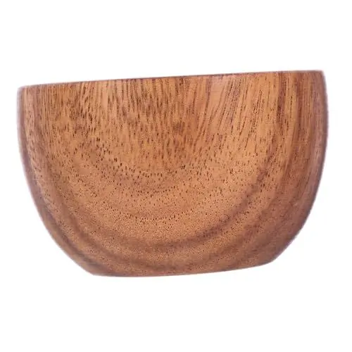 Produktbild: PAMINGONO 1Stk Holzschüssel suppenschüssel holzbesteck Schale für Chips soup bowl Obstschale für die Küche sofortig nuss geschirrschrank Geschirr aus Holz verdicken getrocknete Obstschale