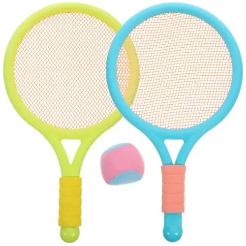 Produktbild: PAMINGONO 1 Paar Tennis Sets Aus Robustem Kunststoff Inklusive 2 Tennisschläger Und 1 Tennisball Ideales Garten Für Aktive Perfekt Für Outdoor Spaß Und Sportliche Aktivitäten