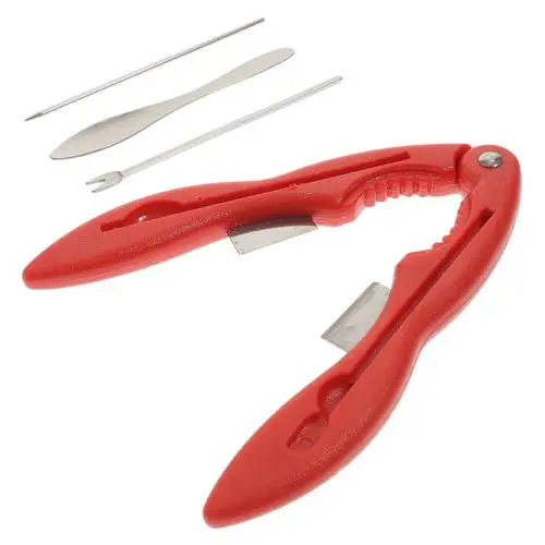 Produktbild: PAMINGONO 1 Set Edelstahl Krabbenfresser Cracker Werkzeuge Edelstahl Krabbenfresser Werkzeug Küchenzange Essutensilien Meeresfrüchte Picks Krabbenkoch Partyzubehör Metall Picks