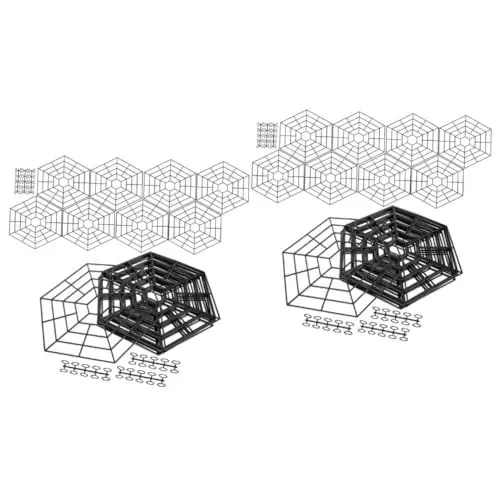 Produktbild: PAMINGONO 20 STK Teichschutznetz teichabdecknetze teichzubehör Kunststoffnetze Fishing Accessories fischen zubehör Angeln Teichwächter Teichschutz Fischnetze für Teiche Fischschutznetz Black