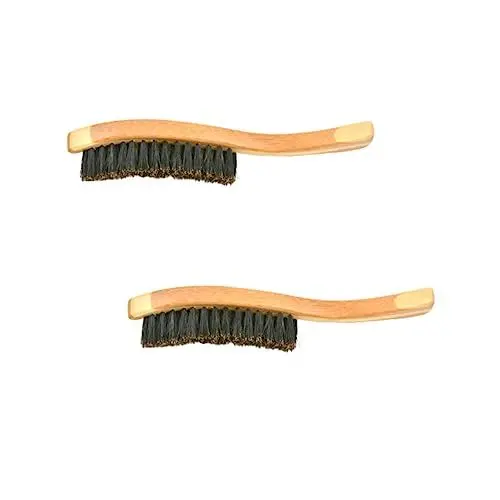 Produktbild: PAMINGONO 2st Bartstyling-hersteller Stylingkamm Für Herren Friseurbürste Haarbürste Für Herren Rasierschaum Bartkammbürste Bartformkamm Bartpflegekamm Bürste Zum Auftragen Von Bart Bambus