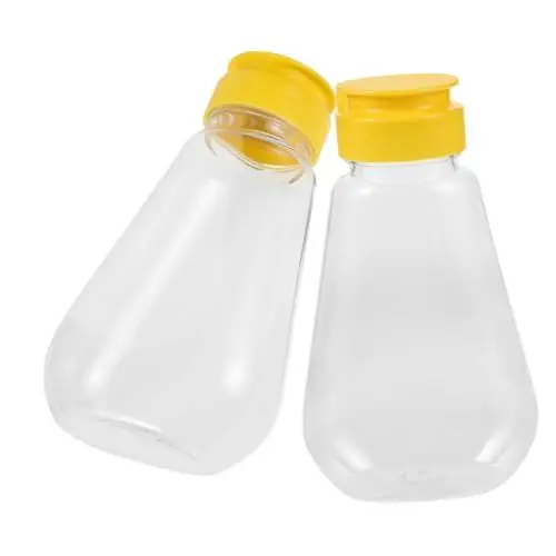 Produktbild: PAMINGONO 2st Honigspender Honigflaschen Quetschen Saucenspender Honig-quetschflasche Leer Honiggläser Honigquetschtopf Tragbare Mini-sauce-flasche Leere Honigflaschen Transparent Plastik
