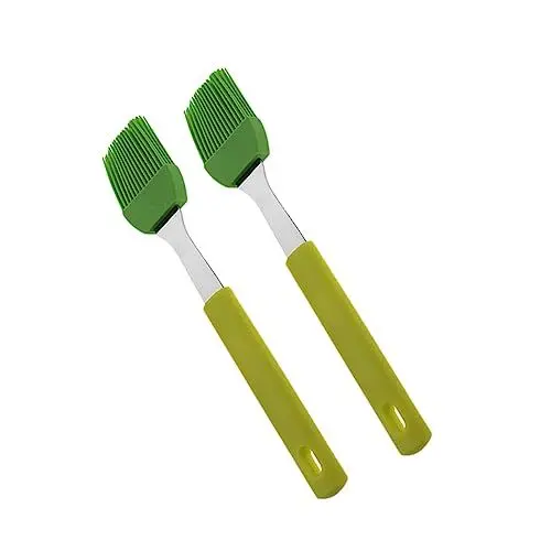 Produktbild: PAMINGONO 2st Kuchenbürste Grillzubehör Öl-sauce-sahne-pinsel Grill-backpinsel Sahnetortenpinsel Grillbürste Aus Silikon Backpinsel Aus Silikon Green