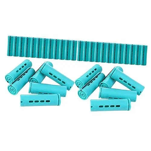 Produktbild: PAMINGONO 36 Stk Lockenwickler Dauerwellenstäbe für Naturhaar friseur haar rolle Schwammwickler für das Haar lockengel lockenföhn hairpin lockenstb automatischer lockenstab Plastik Sky-blue