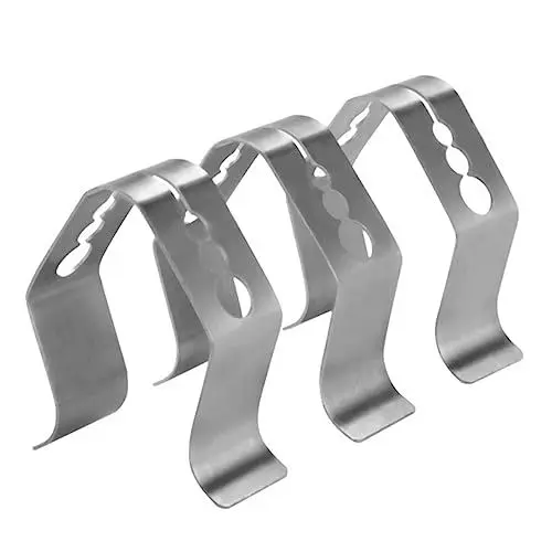 Produktbild: PAMINGONO 3 Stück Grillthermometer Sondenclip Halter Universal Sondenklemmen Praktische Grillzubehör Für BBQ Und Räucherofen Edelstahl Passend Für Kabellose Thermometer