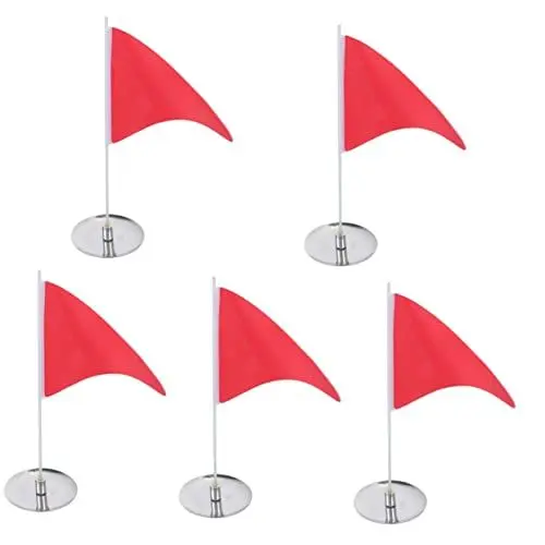 Produktbild: PAMINGONO Golffahne Deko 5 Sätze Golf Fahnenmast Trainingsflagge Für Golf Grüne Fahnen Setzen Golfgeschenke Für Männer Golf-übungsfahnen Golf, Der Flaggen Anvisiert Golf-flaggenstock Rostfreier Stahl