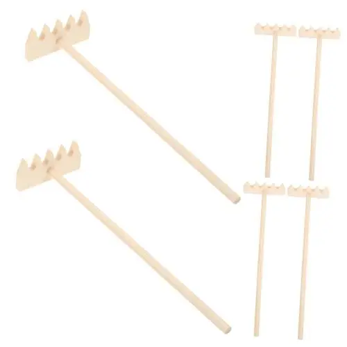 Produktbild: PAMINGONO 6er-Pack Mini-rechenset Sandjätwerkzeug für Miniaturgärten Sandkasten Handwerkerrechen für Sandlandschaften Modellbau