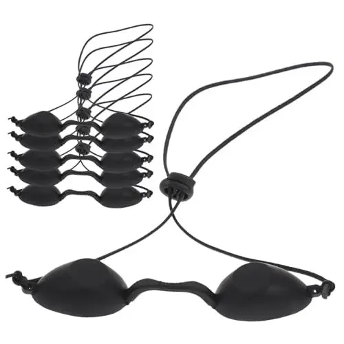 Produktbild: PAMINGONO 6St ipl schutzbrille Flecken Schutzbrille für Herren Industrie Sonnenschutzbrille -Augenklappe UV schutzbrillen besenhalter visier IPL-Brille ipl augenschutz Black