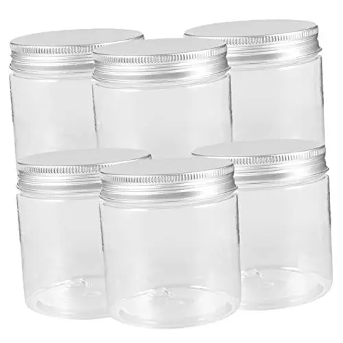 Produktbild: PAMINGONO Mini-plastikgläser 6 Stück Aluminiumdeckel 250 Ml Tragbare Vorratsgläser Honigtopf Teeaufbewahrung