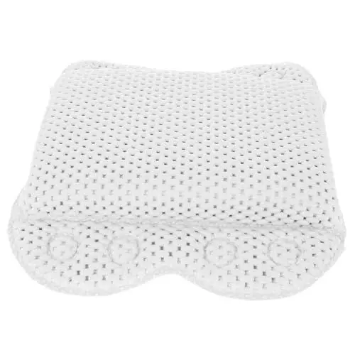 Produktbild: PAMINGONO Bequemes Badewannenkissen Mit Kopfstütze Weiches Und Stützendes Kopfkissen Für Die Badewanne Wasserabweisend Und rutschfest 40x20cm Weiß