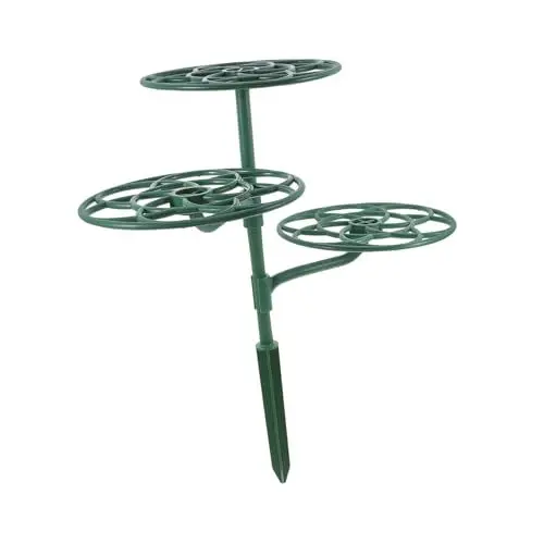 Produktbild: PAMINGONO 3-lagige Blumenstützstäbe für Sonnenblumen Kletterpflanzen Pfingstrosen Tomaten Rosenpflanzenstützen