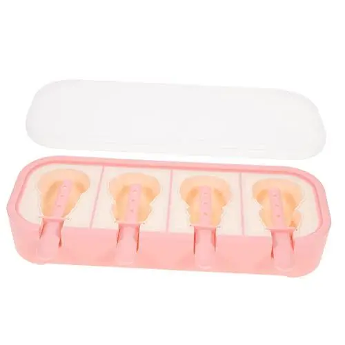 Produktbild: PAMINGONO Eisformen Für Die Herstellung Von Eis Am Stiel Set Aus Silikon Einfach Zu Verwenden Ideal Für Jungen Mädchen Und Erwachsene
