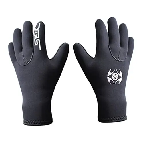 Produktbild: PAMINGONO Elastische 3mm Neopren Tauchhandschuhe rutschfest Warm Schnorchel Und Schwimmhandschuhe Ideal Für Winter Tauchen Speerfischen Größe M Schwarz