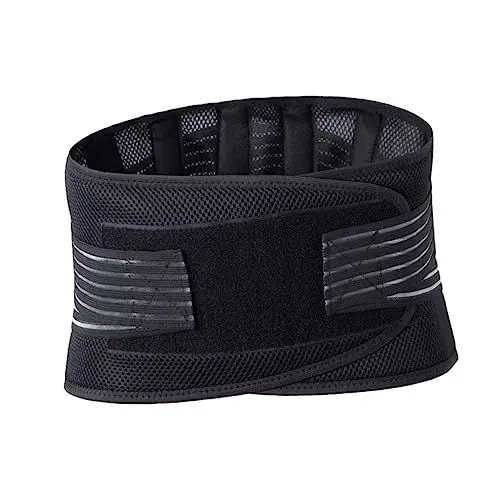 Produktbild: PAMINGONO Fitnessgürtel Fitness geräte fitnessgeräte Taillenstützgürtel für Verletzungsprävention fitnesgeraete fitnessband Schlankheitsgürtel Bauchbinde Sportbund Hüftgurt Stahlplatte Black