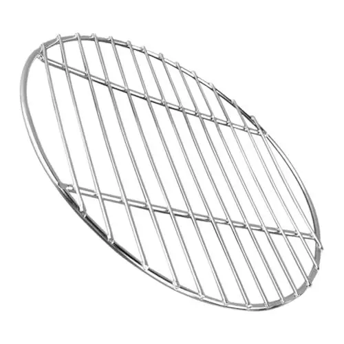 Produktbild: PAMINGONO Grillroste Aus Edelstahl Runder Grillrost Für Outdoor- Und Indoor-BBQ Fischgrillkorb Einfaches Grillgitter Metall-grillgitter Zum Grillen