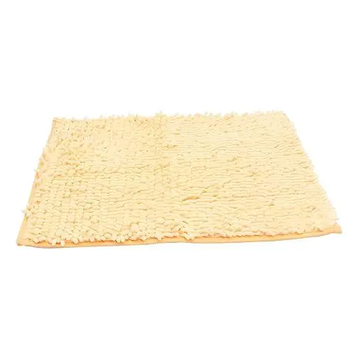 Produktbild: PAMINGONO Fluffy Chenille Teppich Für Wohn Und Schlafzimmer Weicher Rutschfester Teppich Champagnerfarbe Ideal Als Küchenteppich Oder Für Den Eingangsbereich Waschbar Und