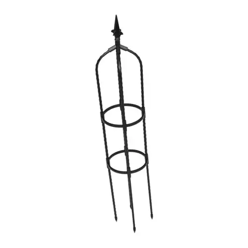 Produktbild: PAMINGONO Pflanzenstützkäfig Gitter für Topfpflanzen Gartenturm Spalier Pflanzenstützgitter Pflanzenstütze Klettergerüst zimmerpflanzen Topfpflanze Spalier Pflanzenkletterständer Sport Black