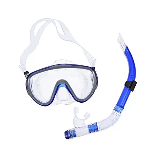 Produktbild: PAMINGONO Schnorchelmasken Set Für Erwachsene Komplett Trockene Schnorchelausrüstung Vollmaske Mit Tauch Maske Schnorchelset Für Sicheres Tauchen