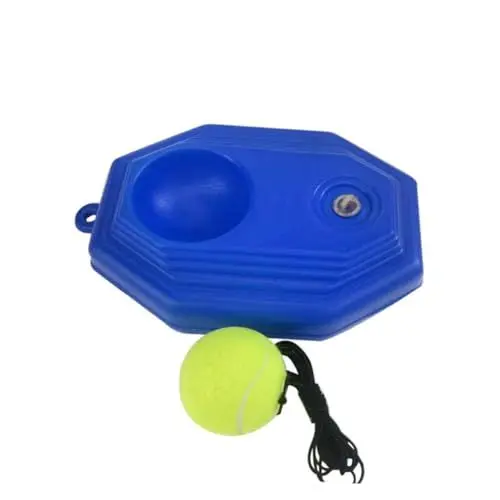 Produktbild: PAMINGONO Tennisball Einzeltraining Mit Rückenbasis Und Elastischem Seil Blau Selbststudium Und Übung Ideal Für Anfänger Und Profis Inkl Trainerwerkzeug