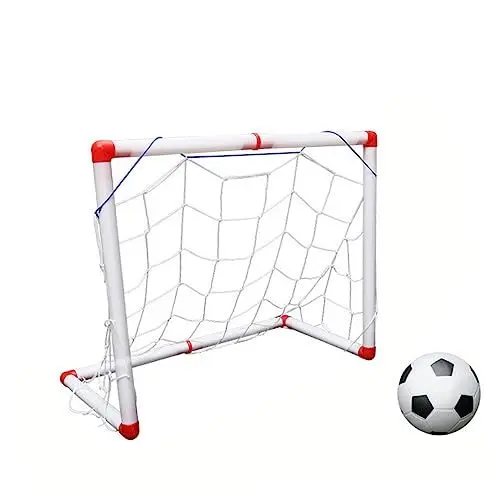 Produktbild: PAMINGONO Tragbares Fußballtor Für Kinder Kleines Faltbares Fußballtor Mit Ballnetz Und Luftpumpe Ideales Fußballspielzeug Für Drinnen Und Draußen