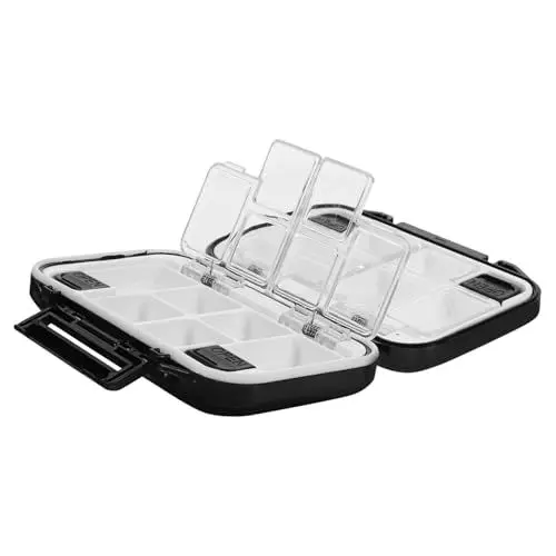 Produktbild: PAMINGONO wasserdichte Angelhakenbox Kompressions Und Schlagfest Angelzubehör Größe S Schwarz Ideal Für Outdoor Angeln