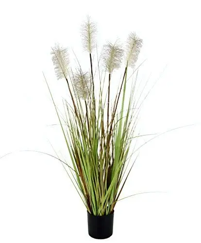 Produktbild: Pampas Gras im Topf Feder-Gras Ufergras Seidenblumen Grasbusch Dekogras Gras Kunstpflanzen Kunstgras künstliche Pflanzen Solitärgras Ziergras Dekopflanze Pampasgras Kunstgras