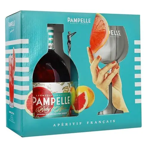 Produktbild: Pampelle Grapefruit Aperitif (1 x 0.7 l) Geschenkpackung 1 Flasche + 1 Glas