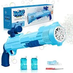 Produktbild: Panacare Rifle Seifenblasenpistole, Seifenblasenmaschine Gun für Kinder 5000+ Blasen/Minute mit Seifenblasenlösung*2, Blasenmaschine Blasenspielzeug Geschenk für Kinder/Geburtstag/Party, Bubble Gun