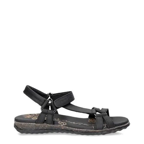 Produktbild: Panama Jack Damen Sandaletten Caribel Basics, Frauen Sandalen,Klettverschluss,gefüttert,Sommerschuhe,Freizeitschuhe,offene,Schwarz,41 EU / 8 UK