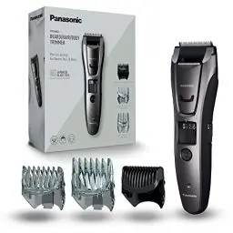 Produktbild: Panasonic ER-GB80-H503 Bart-, Haar- & Körperschneider für Männer, tragbarer kabelloser, wasserdichter Trimmer, 39 Längen, 3 Aufsätze, Präzisions-Trimmer, kabellos & kabelgebunden, Dunkelsilber
