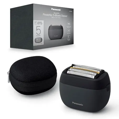 Produktbild: Panasonic ES-PV3B-K803 Series 900s Premium Kompakt-Rasierer, Nass- und Trockenrasierer mit 5 Klingen für Männer, reaktionsschneller Bartsensor, USB-C, Premium Case, Anthrazit