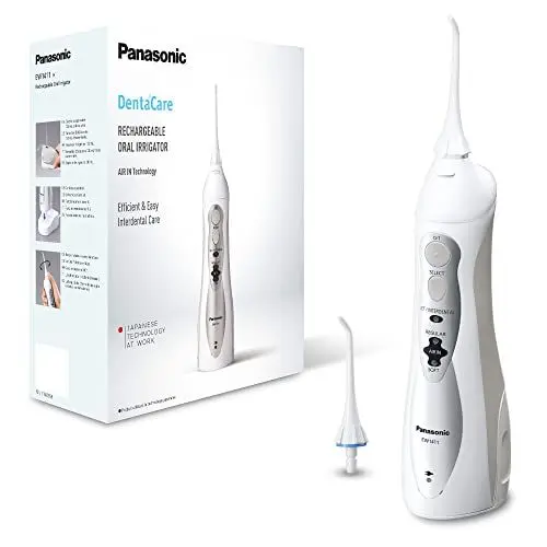 Produktbild: Panasonic EW1411H845 kabellose Munddusche EW1411 mit Ladestation, 3-stufige Wasserstrahlintensität, Interdental-Modus
