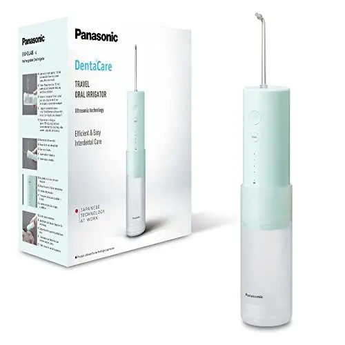 Produktbild: Panasonic EW-DJ4B-G Reise-Munddusche, Wiederaufladbare mit Ultraschalltechnologie, 150 ml Wassertank, Schnelles Aufladen in 1 Stunde