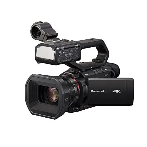 Produktbild: Panasonic HC-X2000E Profi Camcorder (4K Video, Kamera mit LEICA Objektiv, 25mm Weitwinkel, 24x optischer Zoom, Autofokus, professionelle Videokamera)