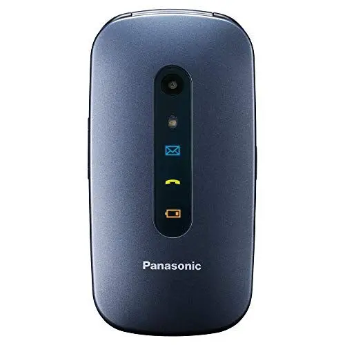 Produktbild: Panasonic KX-TU456EXCE Seniorenhandy (Notfalltaste, Sprachverstärker, Taschenlampenfunktion, große Tasten) blau
