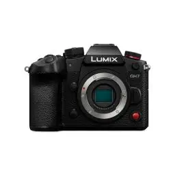 Produktbild: Panasonic Lumix DC-GH7E Micro Four Thirds Kamera, 25,2 MP, Open Gate, C4K/4K 4:2:2 60/50p Video, Phasen-Hybrid-AF, Active is, LUT, 32-Bit Float-Audio, OLED-Sucher, drehbarer Monitor, Schwarz