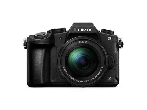 Produktbild: Panasonic Lumix DMC-G81MEG-K Systemkamera (16 MP, 4K, Dual I.S., OLED-Sucher, 7,5 cm Touch, 12-60mm Objektiv, schwarz)