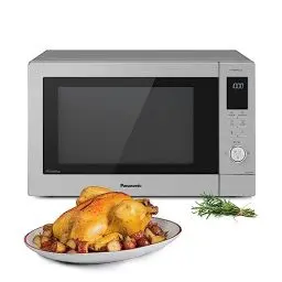 Produktbild: Panasonic NN-CD87 Kombi Mikrowelle (1000 Watt, mit Heißluft und Grill, Inverter Mikrowelle, 34 Liter) edelstahl, Silber