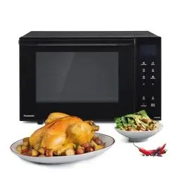 Produktbild: Panasonic NN-DF38PBEPG Kombi-Mikrowelle & Grill, 1000 W, 23 l, Inverter-Tech, Eco Kombi Modus, Flachbett, 16 Auto-Programme & Auftau-Modi, emailliertes Blech, Gitterrost, leichte Reinigung, Schwarz