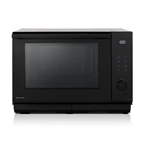 Produktbild: Panasonic NN-DS59NMETG 4-in-1-Kombination aus Mikrowelle & Grill, Flachbett, 27 Liter, 1000 W, Garen auf zwei Ebenen, Genius-Sensor, 32 automatische Programme, Grillschale, leicht zu reinigen, Schwarz