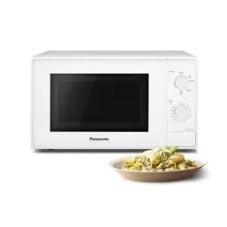 Produktbild: Panasonic NN-E20JWMEPG Mikrowelle mit Glasdrehteller, 20 l, 800 W, Auftaufunktion, 5 Leistungsstufen, Timer, Weiß