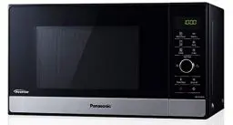 Produktbild: Panasonic NN-GD38HSGTG Mikrowelle mit Grill (1000 W, Inverter, Dampfgaren, energieeffizientes Kombikochen, Pizza-Pfanne, 23 Liter) edelstahl-schwarz